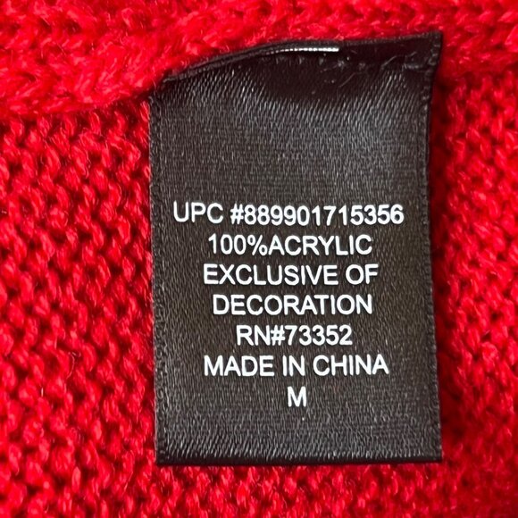 NWT M Christmas Sweater United States Sweaters Red Festive Tree Reindeer Orname - Picture 14 of 16